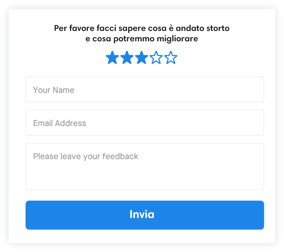 gestisci feedbacks